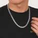 Catene Moda Europea E Americana Uomo Collana In Rame Puro Placcato Con Oro/S Argento Doppia Catena Cubana Stretta Hip-hop_voghion.com