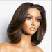 Natural Soft Bob Highlight Brown Silk Base Jewish Human Hair Wig_voghion.com