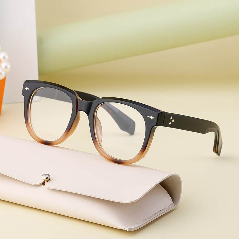 Modne kwadratowe oprawki męskie można dopasować do okularów korekcyjnych dla krótkowzroczności_voghion.com