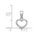 Sterling Silver Rhodium Plated Open Heart Pendant_voghion.com