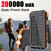 200000mAH Solar Power Bank Portable High Capacity Charger Compatible With IOS Android USB-A And USB-C Fast Charging 2025_voghion.com
