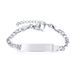 Braccialetto per bambini in acciaio inossidabile con piastra curva regolabile 12+3 cm, può essere inciso a mano._voghion.com
