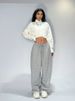 Damen-Jogginghose mit lockerem, weitem Bein und lässiger langer Korsetthose_voghion.com