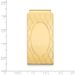 Gold-plated Kelly Waters Hinged Money Clip With Crosshatch And Engravable Oval Center_voghion.com