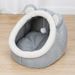 Semi-Enclosed Winter Cat Dog Bed Removable Washable Pet House Warm Nest Mat_voghion.com