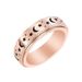 Moda Anti-ansia Acciaio inossidabile Unisex Donna Uomo Stella e Luna Anelli rotanti Argento Oro Rosa Stock_voghion.com