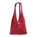 Borsa a tracolla in maglia rossa intrecciata a maglia per donna, stile casual, estivo, pigro, grande capacità_voghion.com