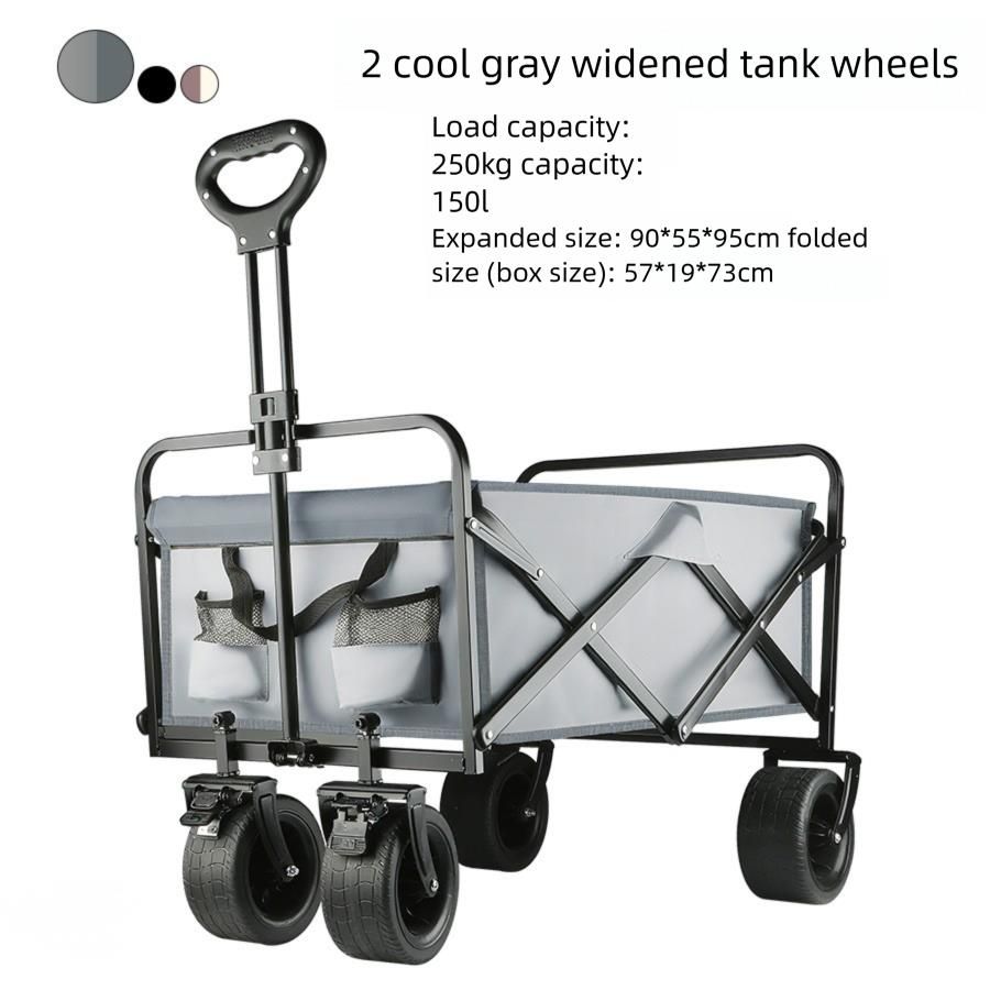 Carrello da campeggio portatile Xiangyuqiang, extra large, pieghevole, a spinta, per picnic, da esterno, resistente_voghion.com