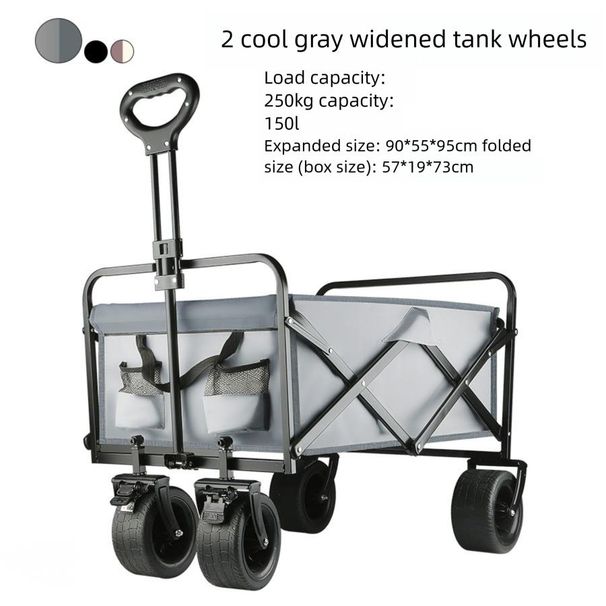 Carrello da campeggio portatile Xiangyuqiang, extra large, pieghevole, a spinta, per picnic, da esterno, resistente_voghion.com
