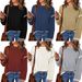 Women's Clothing Oversized Knit Sweater With Color-Block Detail – Cozy Acrylic Round-Neck Pullover For Women_voghion.com