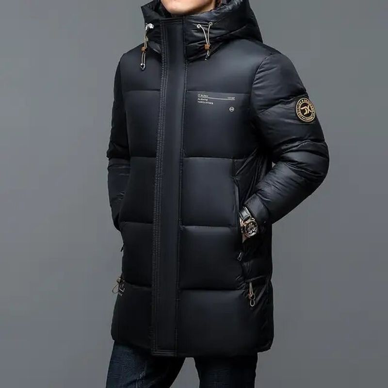 -30 ° neue Mode Männer 90% weiße Kapuze Enten Daunen jacken Herren dicken warmen wasserdichten Parka Mantel Daunen mantel_voghion.com