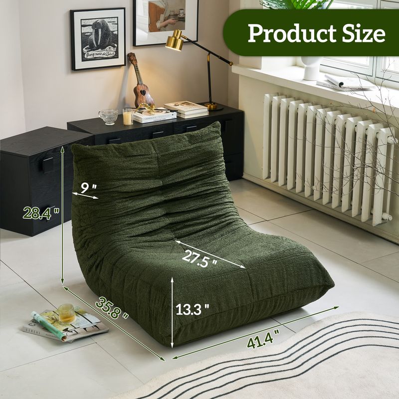 No Installation Bean Bag Chair Big Beanbag Chair For Adults Bean Bag Lounger Foam Chair For Home, Apartment, Living Room Or Gaming Venue Sofa In A Box_voghion.com