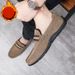 SHLIANG Scarpe casual da uomo in velluto con suola piatta e slip-on, traspiranti, comode, comode, di grandi dimensioni, con cuciture resistenti X0025_voghion.com