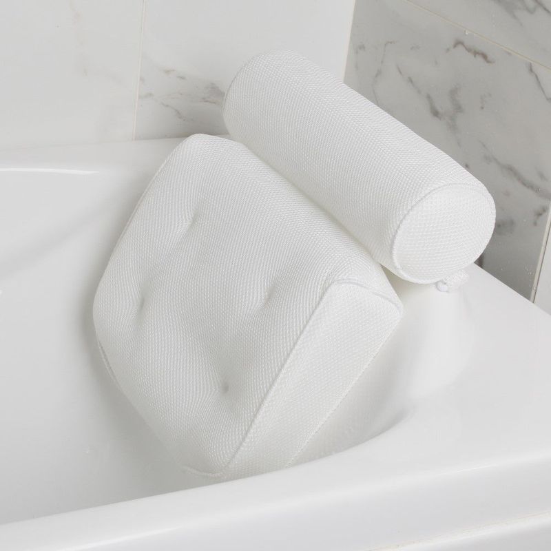 Home Soak Head Pillow Bath Backrest Mat Waterproof Non-Slip Waist Cushion Bathtub Essential_voghion.com