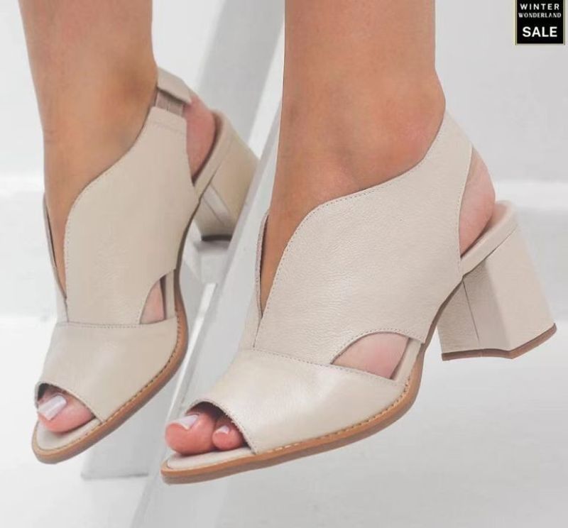 Women's Shoes Summer Women's Fashion Fish Mouth High Heels Thick Heels Women's Shoes 40 43 Large Size Elegant Breathable Sandals Trend_voghion.com