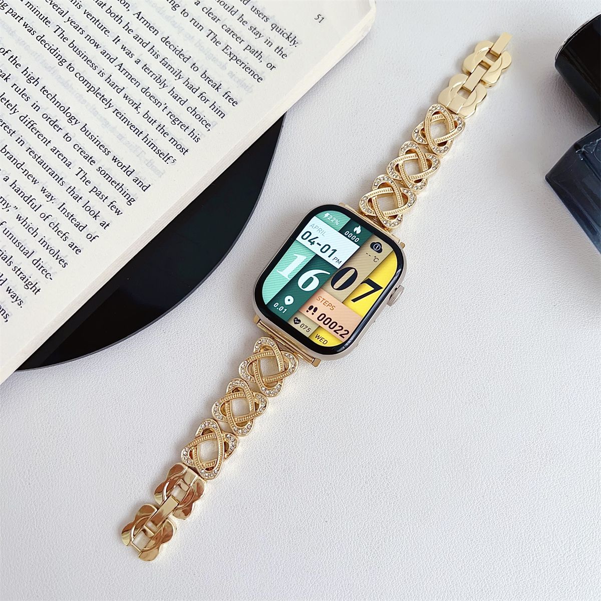 Uhrenarmband für iWatch 42/44/45/46/49 mm 38/40/41 mm, modisches Metallarmband für Uhrenserie Ultra2, Serie 10/9/8/7/6/5/4/3/2/1_voghion.com