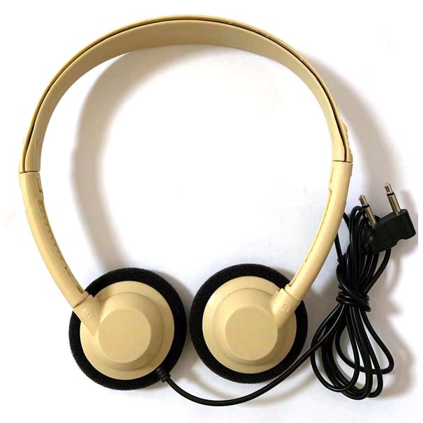 Aviation Retractable Head-mounted Wired Economy Class Universal High-speed Rail Disposable Headset Source Manufacturer_voghion.com