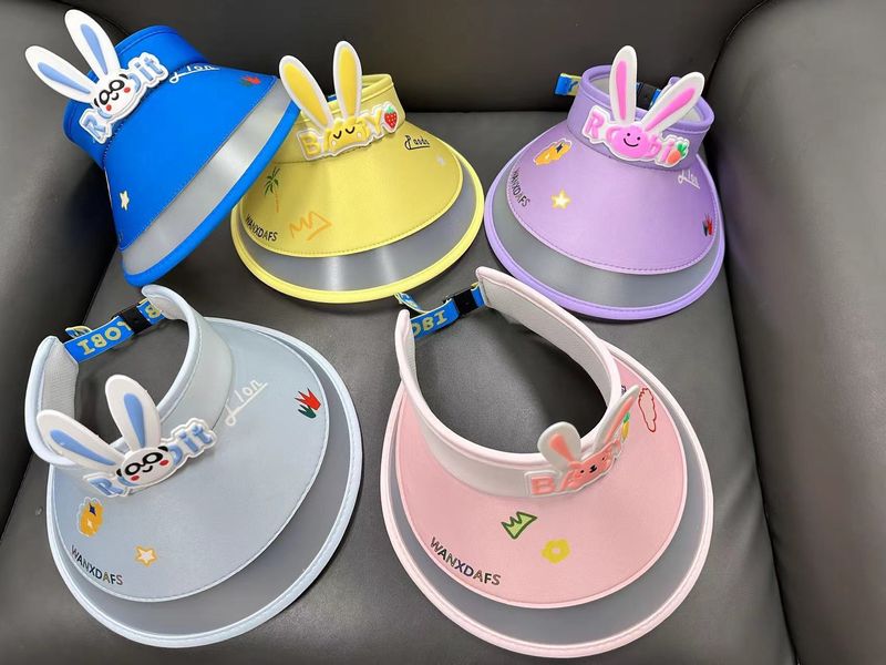 ​Kids' USB Rechargeable Cooling Hat - Breathable Open-Top Design With Built-in Fan For Outdoor Play_voghion.com