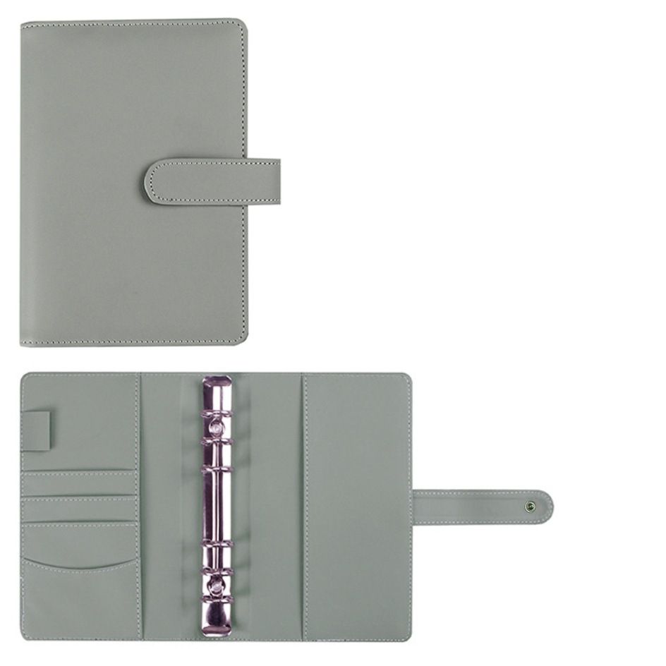 Navulbare notitieboeken met kliksysteem, Macaron Floral, nieuwe A6 leren map, handboek, budgetboek_voghion.com