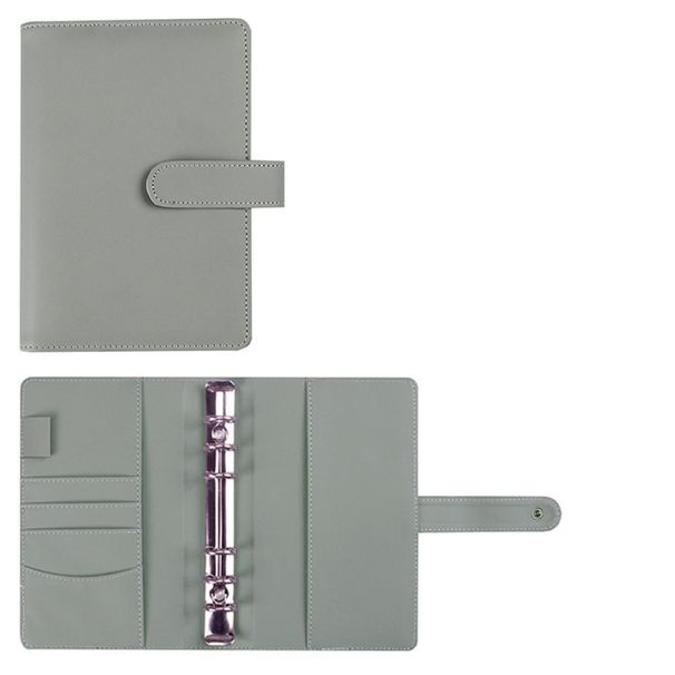 Navulbare notitieboeken met kliksysteem, Macaron Floral, nieuwe A6 leren map, handboek, budgetboek_voghion.com