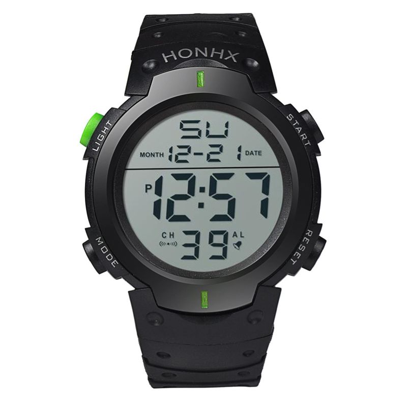 Yamaler HONHX Unisex Justerbar Strap Baggrundslys Big Dial Sports Digital Armbåndsur_voghion.com