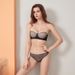 glossy seamless strapless underwear non-slip soft steel ring push-up bra wrap chest beautiful back bra set_voghion.com