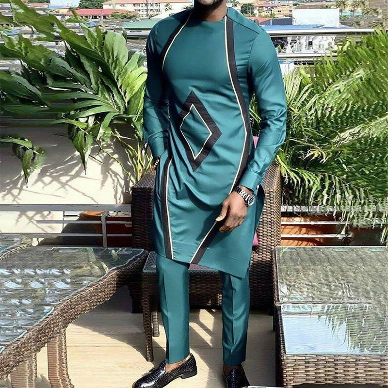 Moslem New Hot Sale Men's Print 2 Piece Set In Stock_voghion.com