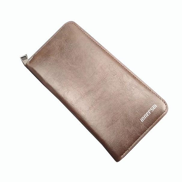 High Quality Men Wallet Long Style Credit Card Holder Male Phone Purse Zipper Large Capacity Brand PU Leather Clutch Bag_voghion.com
