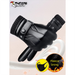 Woodpecker Leather Men Winter Cycling Touchscreen Driving Outdoor Motorcycle Warm Cotton Ski Gloves Three-line Style_voghion.com