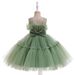 Kinderkleid Flauschiges Tüll Prinzessinnenkleid Mädchen Klavier Performance Kleid Blumenmädchen Spitze Hochzeitskleid_voghion.com