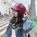 New Autumn Winter Octagonal Men And Women All-match PU Leather Beret Korean Version Outdoor Casual Hat_voghion.com