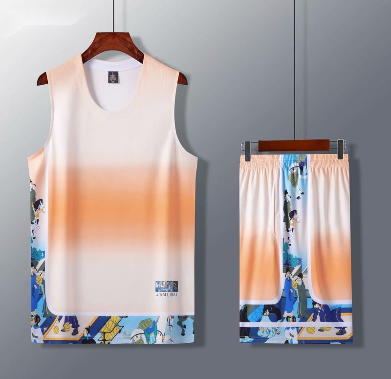 China-Chic Chinese Style Teenager Boys' Basketball Suit Student Training Parent Child Jersey Women_voghion.com
