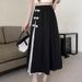 Vintage-Inspired Slim Fit V-Neck Crop Top With A-Line Button Skirt Set – Elegant & Flattering Outfit For Women_voghion.com