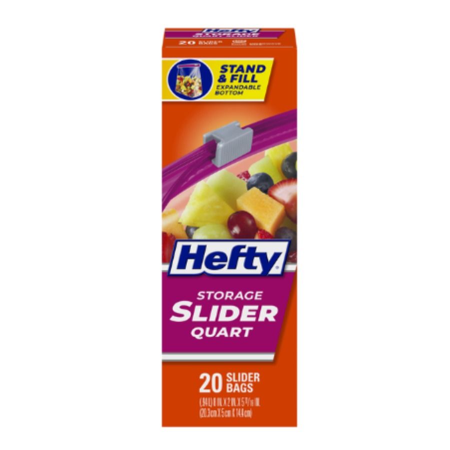 Hefty Quart Slider Bags Storage_voghion.com