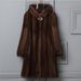 Luxury Faux Mink Fur Coat For Women, Long Hooded Winter Coat With Elegant Embroidery, Plus Size Available In Black & Brown_voghion.com