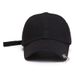Neue Herren Damen Schwarze Farbe Casual Baseball Cap Metallringe Plain Hat Baumwollmischung Mode Einstellbar Caps_voghion.com