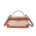 Bags for women 2024 new cross border trendy retro small square bag canvas contrast color stitching textured shoulder messenger bag_voghion.com