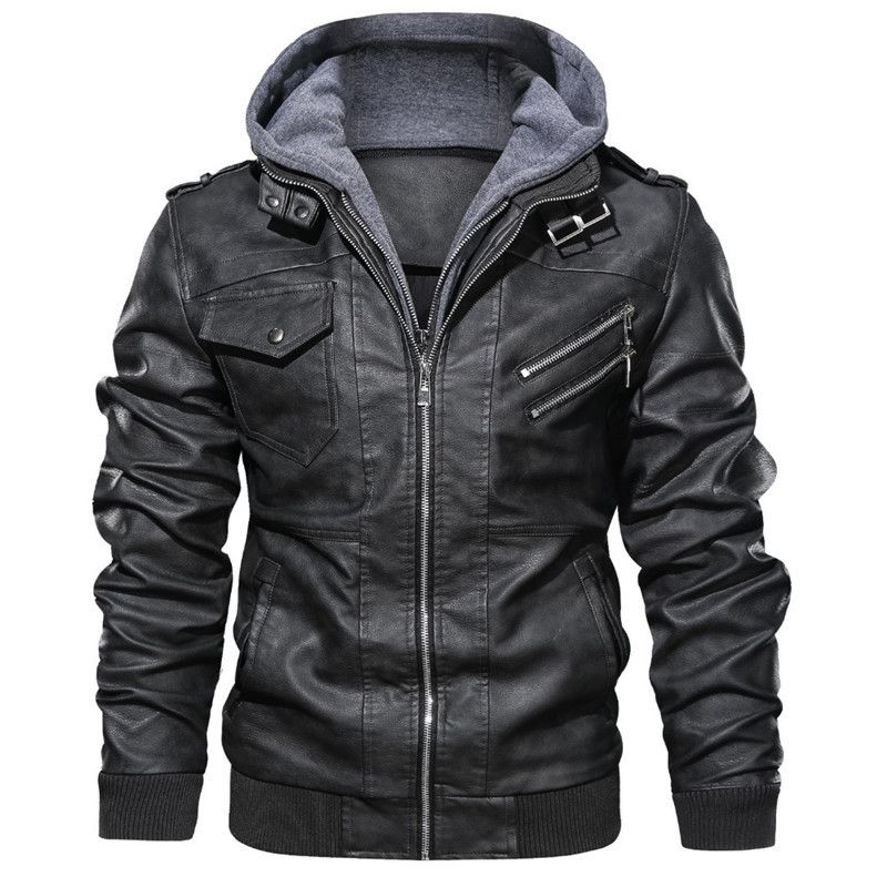 Spring And Autumn Pu Leather Jacket Men's Locomotive Versatile Handsome Jacket Reflective Retro Casual Romantic Jacket_voghion.com