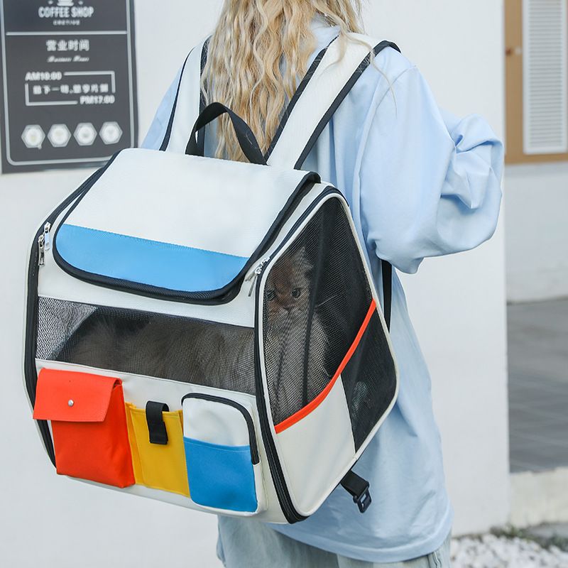Direct Pet Bag Cat Outdoor Portable Breathable Side Opening Large Capacity Dog Backpack New Model_voghion.com