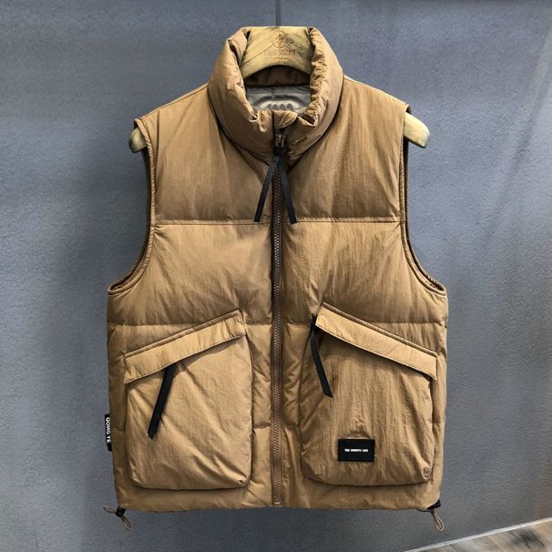 Pulse Premium Card Green White Duck Thickened Trendy Brand Down Winter New Outerwear Warm Vest Men's Clothing_voghion.com