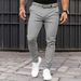 Herrenbekleidung, einfarbig, eng anliegend, mit Reißverschluss, Business-Casual, schmal geschnittene Hose mit kleinem Bein_voghion.com