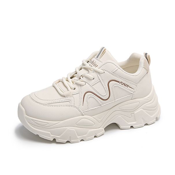 Autumn Women's Chunky Sneakers - Lightweight Black Dad Shoes (Non-Slip & Breathable) | Fashionable Platform Casual Shoes For Running & Daily Outfits_voghion.com