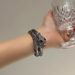 Exaggerated Punk Style Diamond-Studded Snake-Shaped Wrap Bracelet Fashion Open Bangle Elegant Niche Jewelry_voghion.com