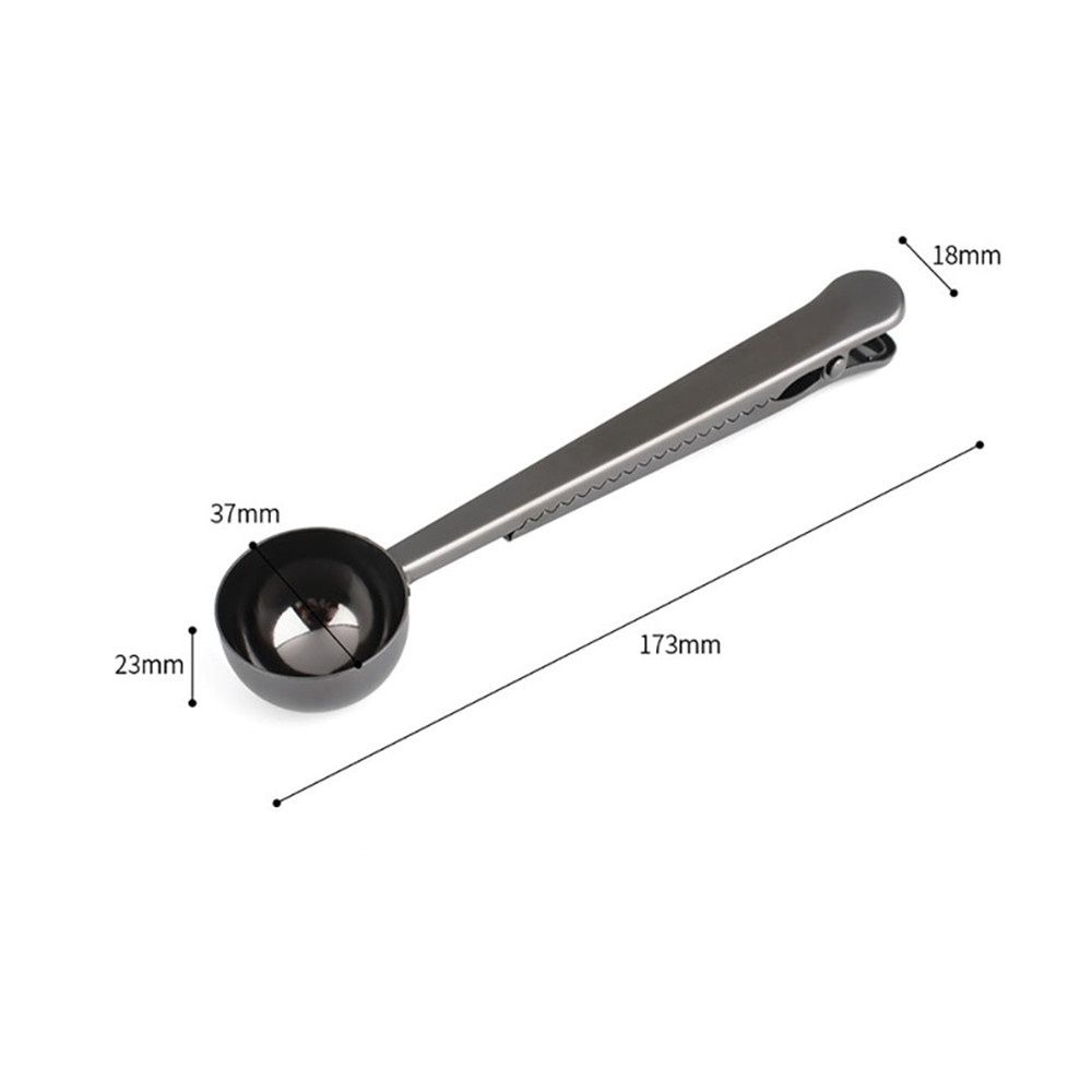 3Pcs Powder Measuring Portable Multi-function Kitchen Tools With Bag Seal Clip Stainless Steel 1Pcs Tea Coffee Scoop Spoon And Clamp_voghion.com
