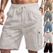 Men's Tactical Cargo Shorts - Breathable Linen Blend, Multi-Pocket Outdoor Casual Shorts For Summer, Lightweight & Comfortable (S-XXXL)_voghion.com