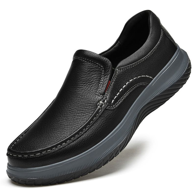 Herrenschuhe, Loafer, mehrlagige Herren-Freizeitschuhe aus Leder_voghion.com