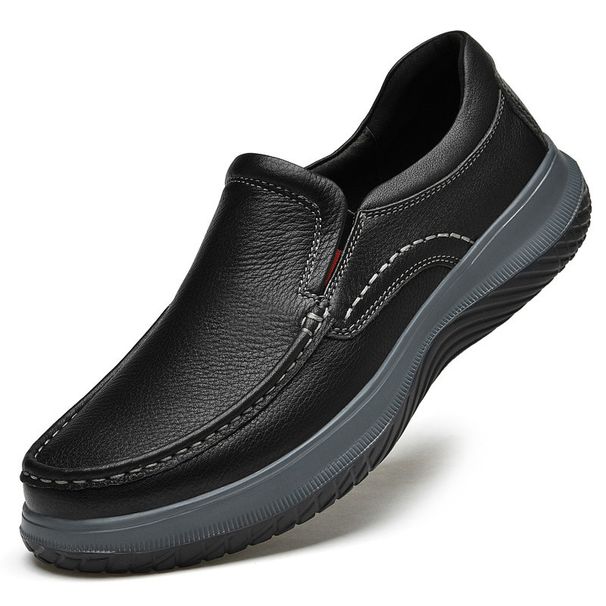 Herrenschuhe, Loafer, mehrlagige Herren-Freizeitschuhe aus Leder_voghion.com