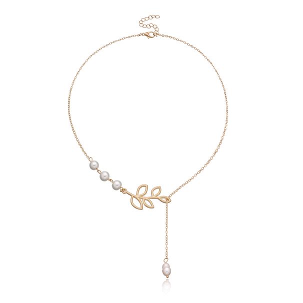 Nuova collana, ciondolo di vera perla, catenina corta per clavicola da donna._voghion.com