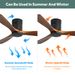 52 Inch Low Profile Ceiling Fan DC 3 Carved Wood Fan Blade Noiseless Reversible Motor Remote Control Without Light_voghion.com