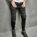 Männer Solid Faarf Ripped Casual Jeans_voghion.com